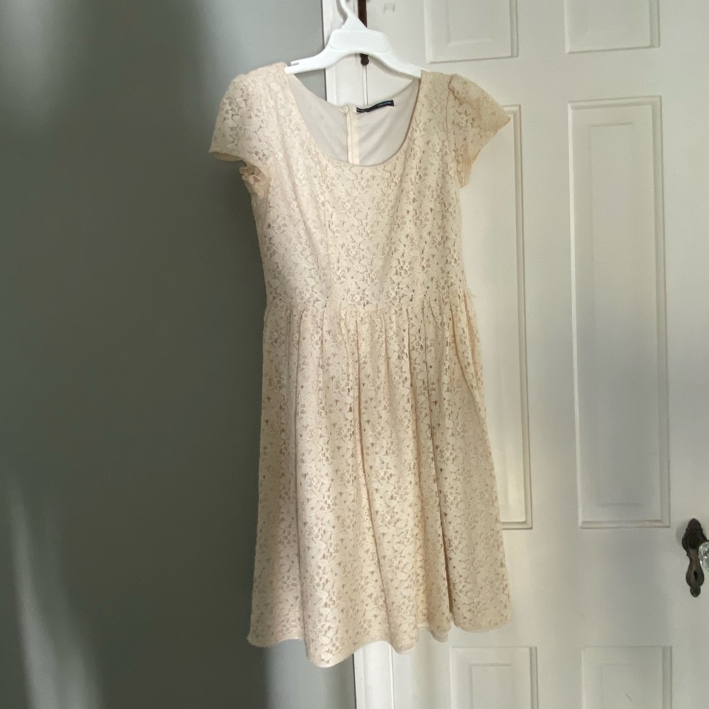 Beige midi dress